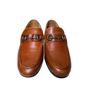 Steve Madden perfct brown leather slip on loafers